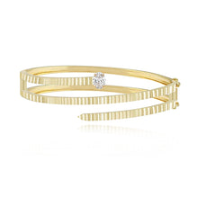 Load image into Gallery viewer, Wrap Fluted Diamond Bangle