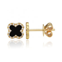 Load image into Gallery viewer, Clover Diamond Stud Earrings