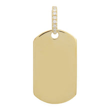 Load image into Gallery viewer, Medium Gold Dog Tag Charm