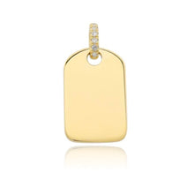 Load image into Gallery viewer, Small Pave  Dog Tag Charm
