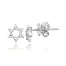 Load image into Gallery viewer, Gold Star of David Stud Earrings