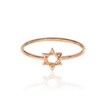 Load image into Gallery viewer, Star Of David Gold Ring