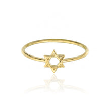 Load image into Gallery viewer, Star Of David Gold Ring