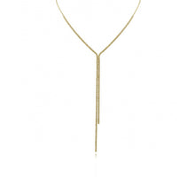 Load image into Gallery viewer, Double Chain Lariat Tennis Necklace