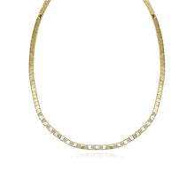 Load image into Gallery viewer, Trapezoid Shaped Pave and Golden Necklace