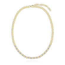 Load image into Gallery viewer, Marquise Shaped Pave and Golden Necklace