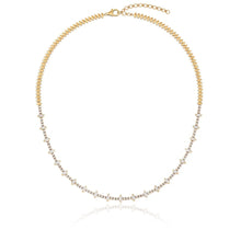 Load image into Gallery viewer, Marquise Diamond Tennis Golden Necklace