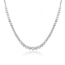 Load image into Gallery viewer, Graduated Bezel Diamond and Gold Disc Chain Necklace