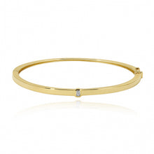 Load image into Gallery viewer, Bezel Solitaire Thin Diamond Bangle