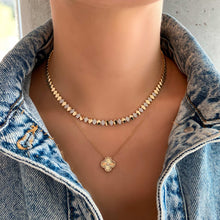 Load image into Gallery viewer, Marquise Shaped Pave and Golden Necklace