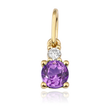 Load image into Gallery viewer, Diamond and Birthstone Charm