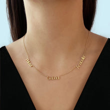 Load image into Gallery viewer, Multiple Cutout Gold Names Necklace
