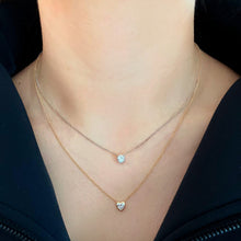 Load image into Gallery viewer, Medium Diamond Solitaire Necklace