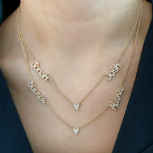 Load image into Gallery viewer, Two Diamond Names and Charm Necklace