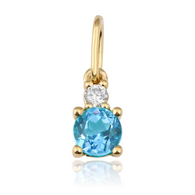 Load image into Gallery viewer, Diamond and Birthstone Charm