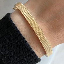 Load image into Gallery viewer, Fluted Gold Bangle