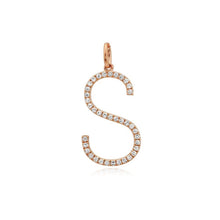 Load image into Gallery viewer, Large Pave Initial Charm