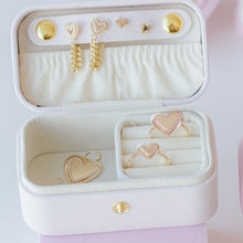 Load image into Gallery viewer, Fluted Pave Outline Heart Earrings