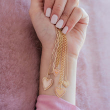 Load image into Gallery viewer, Large Fluted Pave Outline Heart Charm