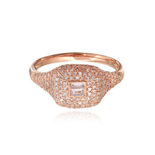 Load image into Gallery viewer, Diamond Baguette Signet Ring