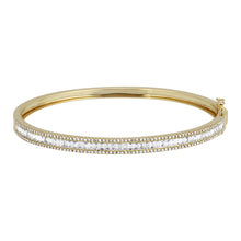 Load image into Gallery viewer, Baguette and Diamond Bangle