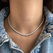 Load image into Gallery viewer, Graduated Diamond Tennis Necklace