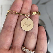 Load image into Gallery viewer, Personalized Gold Disc Charm