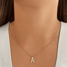Load image into Gallery viewer, Double Row Pave Initial Necklace