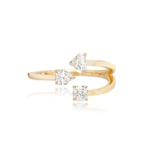 Load image into Gallery viewer, Multi Shape Three Diamonds Ring