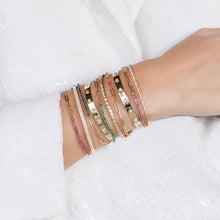 Load image into Gallery viewer, Half & Half Gemstone Tennis Paperclip Bracelet