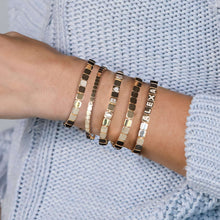 Load image into Gallery viewer, Large Golden Square Pave Personalized Bracelet
