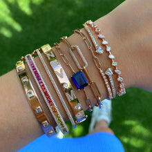 Load image into Gallery viewer, Semi Precious Gemstone Paperclip Bracelet