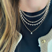 Load image into Gallery viewer, Seven Center Heart Diamonds Tennis Necklace