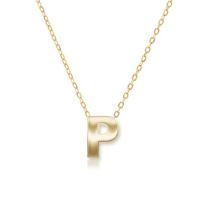 Block Initial Necklace