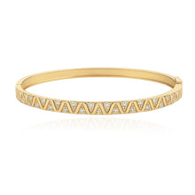 Load image into Gallery viewer, Chevron Diamond Bangle