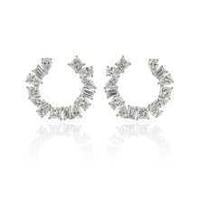 Load image into Gallery viewer, Multi Shape Lab Diamond Hoop Earrings