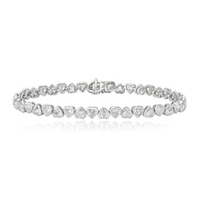 Load image into Gallery viewer, Up and Down Heart Diamond Bezel Tennis Bracelet