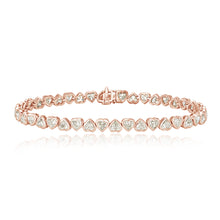 Load image into Gallery viewer, Up and Down Heart Diamond Bezel Tennis Bracelet