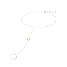 Load image into Gallery viewer, Pave Initial Diamond Hand Chain