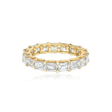 Load image into Gallery viewer, Horizontal Emerald Cut Diamond Lab Eternity Ring