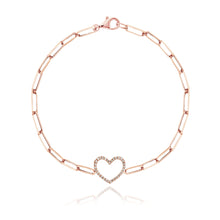 Load image into Gallery viewer, Cutout Pave Heart Bracelet