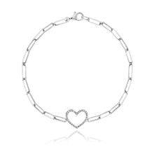 Load image into Gallery viewer, Cutout Pave Heart Bracelet