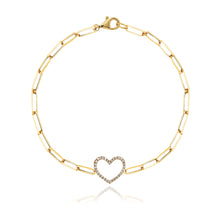 Load image into Gallery viewer, Cutout Pave Heart Bracelet