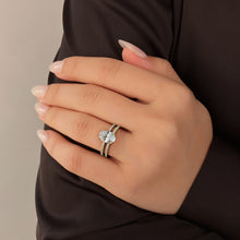 Load image into Gallery viewer, Diamond Double Pave Band Engagement Ring