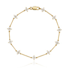 Load image into Gallery viewer, Lab Diamond Flower Bracelet