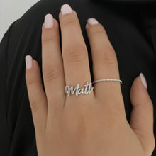 Load image into Gallery viewer, Diamond Name Ring