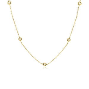 Five Diamond by the Yard Necklace