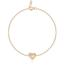 Load image into Gallery viewer, Dripping Gemstone Heart Chain Bracelet