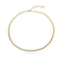 Load image into Gallery viewer, Marquise Illusion Tilted Pave Golden Necklace