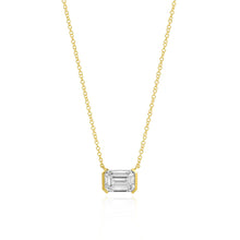 Load image into Gallery viewer, Half Bezel Lab Diamond Necklace